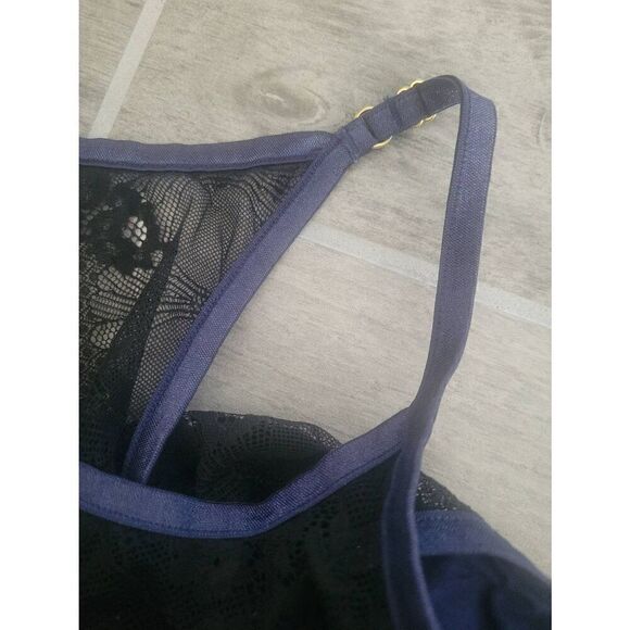 Lot of Two Soma‎ Sleepshirts Temptation Cami Lacey Sleep Top Blue and Black Size - Picture 8 of 15